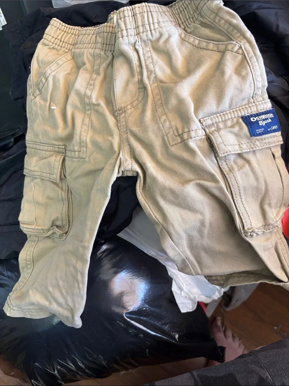 OshKosh B'gosh Boys Tan Cargo Pants 12 Months